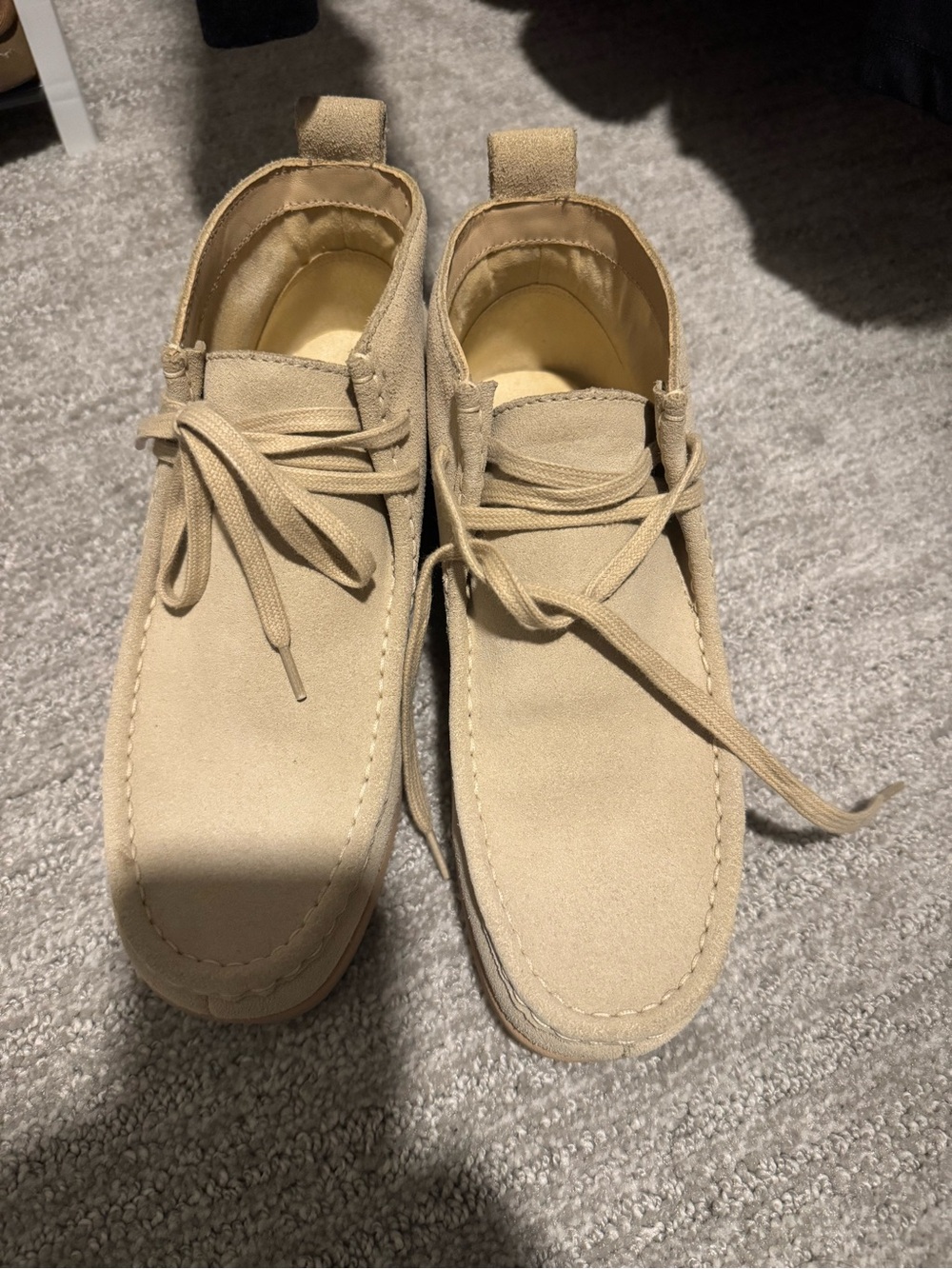 Everlane Women's Beige Suede Ankle Booties